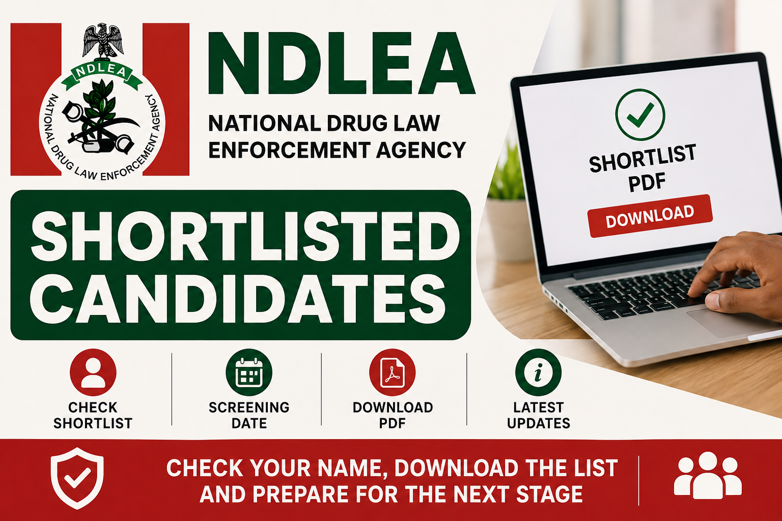 NDLEA Shortlisted Candidates